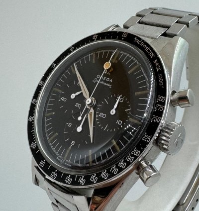 Omega Speedmaster 2998-1 Mark 1 1960 Lollipop Base 1000 Bezel Tropical Dial 7077 Bracelet Top