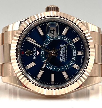 Rolex Sky-dweller Blue Dial Rose Gold Oyster Bracelet 336935 Unworn 2024