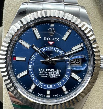 Rolex Sky-dweller Blue Dial Unworn