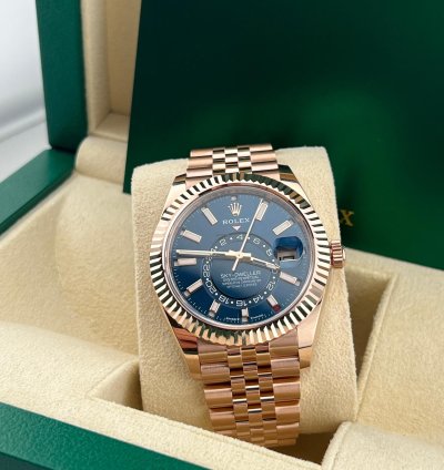 Rolex Sky-dweller Blue Green Dial Jubilee Bracelet