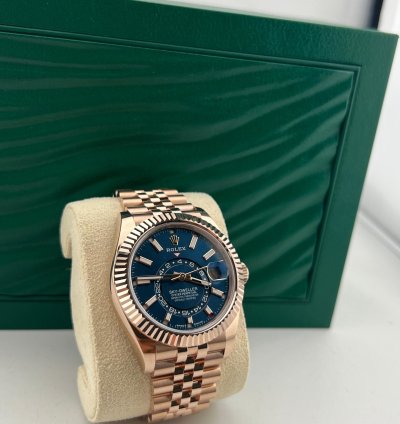 Rolex Sky-dweller Blue Green Dial Jubilee Bracelet