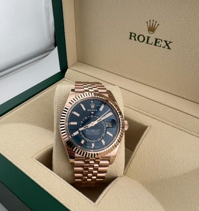 Rolex Sky-dweller Blue Green Dial Jubilee Bracelet