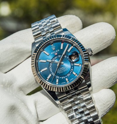 Rolex Sky-dweller Bright Blue Dial - Jubilee Bracelet
