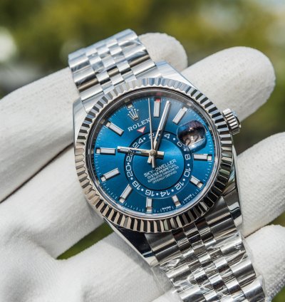 Rolex Sky-dweller Bright Blue Dial - Jubilee Bracelet
