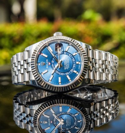 Rolex Sky-dweller Bright Blue Dial - Jubilee Bracelet