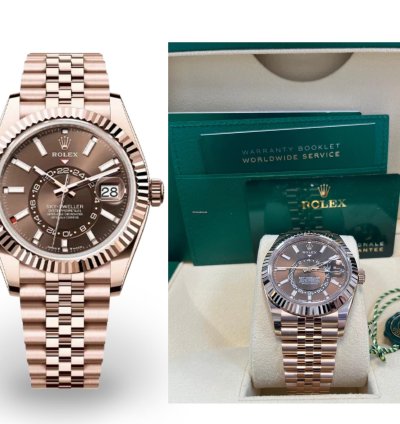Rolex Sky-dweller Chocolate Dial Jubilee Bracelet 336935