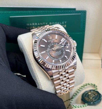 Rolex Sky-dweller Chocolate Dial Jubilee Bracelet 336935