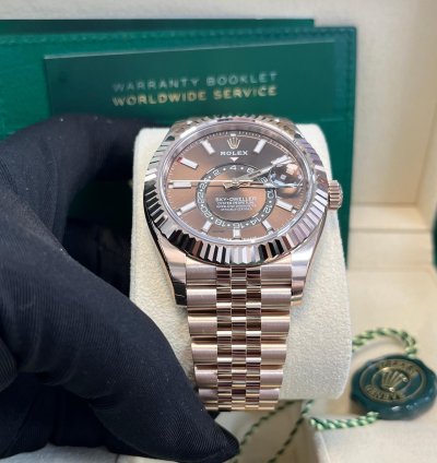 Rolex Sky-dweller Chocolate Dial Jubilee Bracelet 336935