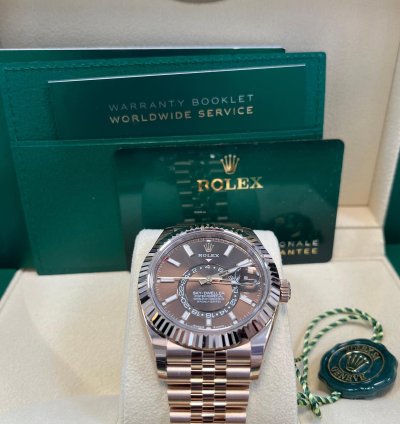 Rolex Sky-dweller Chocolate Dial Jubilee Bracelet 336935