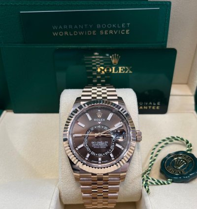 Rolex Sky-dweller Chocolate Dial Jubilee Bracelet 336935