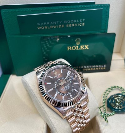 Rolex Sky-dweller Chocolate Dial Jubilee Bracelet 336935