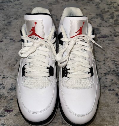 Air Jordan Retro 4 White Cement Sz 10 5