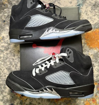 Air Jordan Retro 5 Metallic Black Reimagined Size 10
