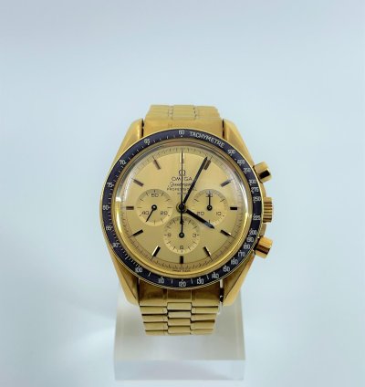 Omega Speedmaster 345 0802 Speedmaster Apollo Xi 18k Yellow Gold Chronograph box Archive