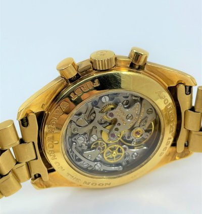 Omega Speedmaster 345 0802 Speedmaster Apollo Xi 18k Yellow Gold Chronograph box Archive