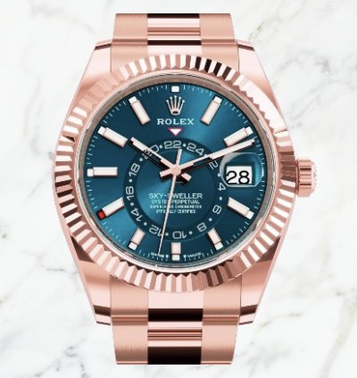 Rolex Sky-dweller Everose Gold Blue Dial 336935 new Unworn