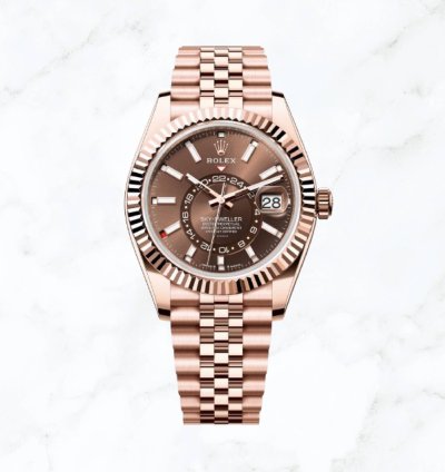 Rolex Sky-dweller Everose Gold Brown Dial 336935 new Unworn