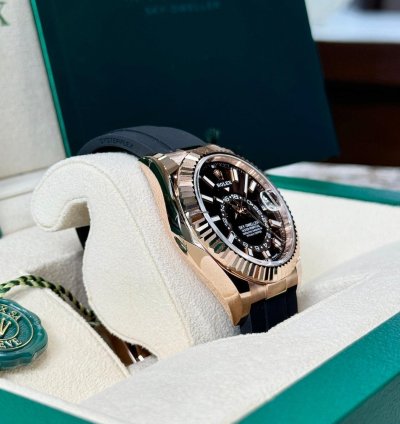 Rolex Sky-dweller Everose Gold Chocolate Dial 2024