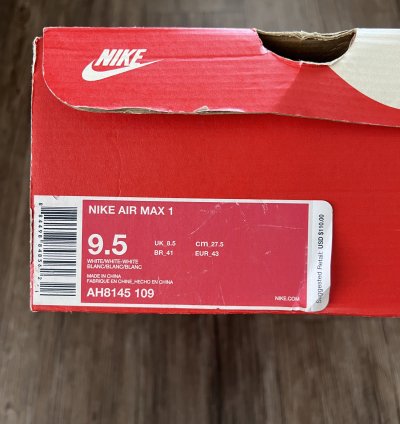 Air Max 1 White Gum