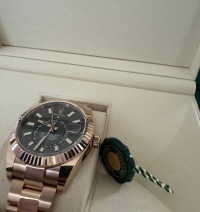 Rolex Sky-dweller Everose Gold Slate Dial