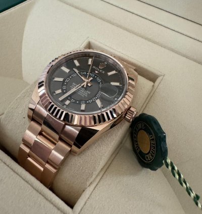 Rolex Sky-dweller Everose Gold Slate Dial