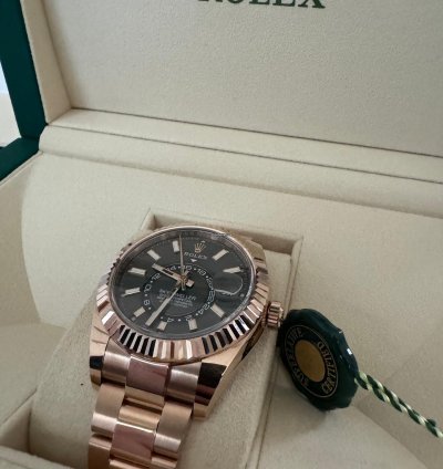 Rolex Sky-dweller Everose Gold Slate Dial