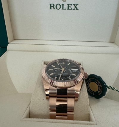 Rolex Sky-dweller Everose Gold Slate Dial