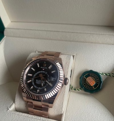 Rolex Sky-dweller Everose Gold Slate Dial
