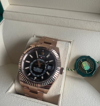 Rolex Sky-dweller Everose Gold Slate Dial