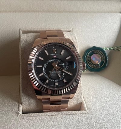 Rolex Sky-dweller Everose Gold Slate Dial