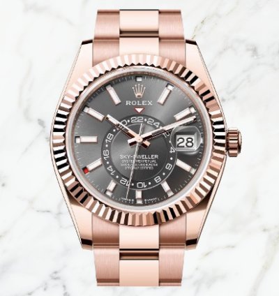 Rolex Sky-dweller Everose Gold Slate Dial 336935 new Unworn