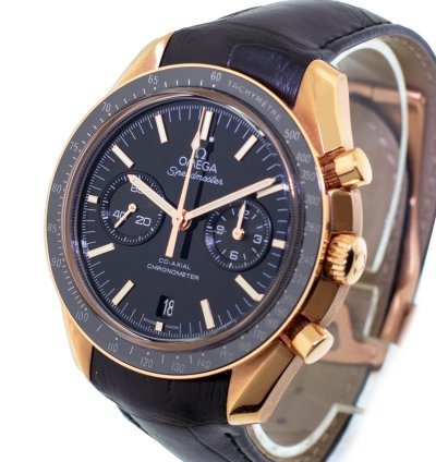 Omega Speedmaster 44 25mm Rose Gold Black Index Dial 311 63 44