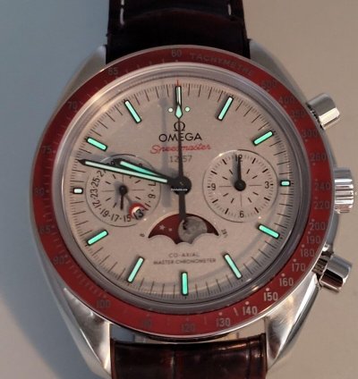 Omega Speedmaster 57 304 93 Platinum 44 25mm Moonphase Chronograph 57 Pcs Only
