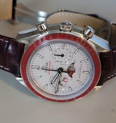 Omega Speedmaster 57 304 93 Platinum 44 25mm Moonphase Chronograph 57 Pcs Only
