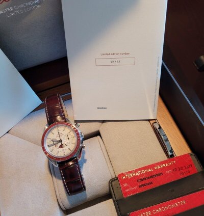 Omega Speedmaster 57 304 93 Platinum 44 25mm Moonphase Chronograph 57 Pcs Only