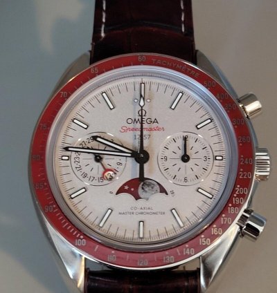 Omega Speedmaster 57 304 93 Platinum 44 25mm Moonphase Chronograph 57 Pcs Only
