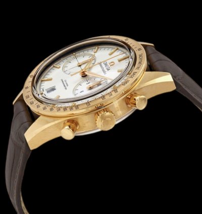 Omega Speedmaster 57 Co-axial 18k White Dial