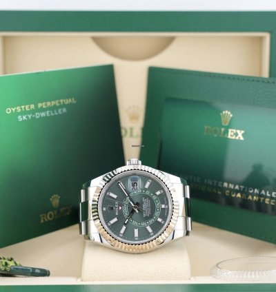 Rolex Sky-dweller Green Dial - Unworn - Box Papers 336934 2025