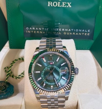 Rolex Sky-dweller Green Dial Full Set