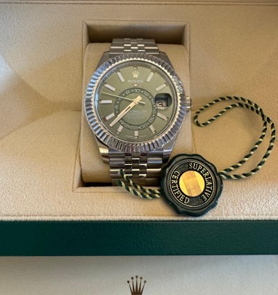 Rolex Sky-dweller Green Dial Full Set New Agosto 2024