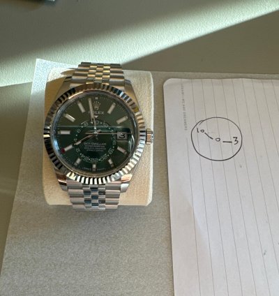 Rolex Sky-dweller Green Dial Full Set New Agosto 2024