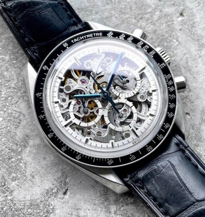 Omega Speedmaster Apollo Xi 25th Platinum Skeleton 3096 30 - 50 Pieces Made