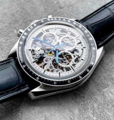 Omega Speedmaster Apollo Xi 25th Platinum Skeleton 3096 30 - 50 Pieces Made