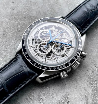 Omega Speedmaster Apollo Xi 25th Platinum Skeleton 3096 30 - 50 Pieces Made