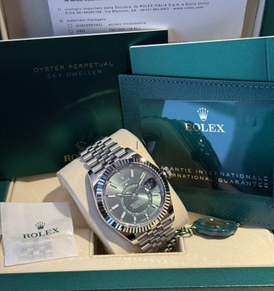 Rolex Sky-dweller Green New Full Set 11 2024