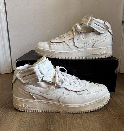 Comme Des Gar Ons Nike Air Force 1 Mid White