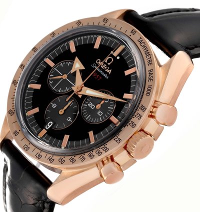Omega Speedmaster Broad Arrow 1957 Rose Gold Mens Watch 321 53 42 50 01 001