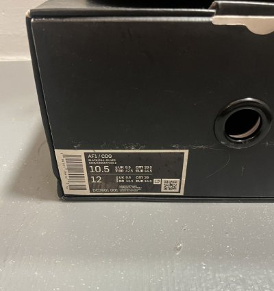 Comme Des Garcons Air Force 1 Mid Black Sail