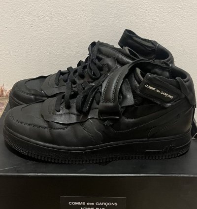 Comme Des Garcons Air Force 1 Mid Black Sail
