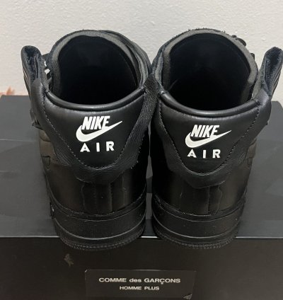 Comme Des Garcons Air Force 1 Mid Black Sail
